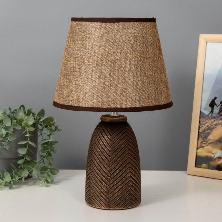 Table lamp "Diana" E14 40W Black with a golden patina 22x22x35 cm Risalux