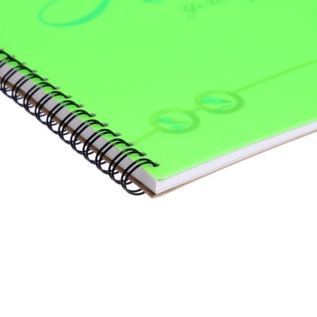 Album for drawing A4, 40 sheets, block 120 g/m², on spirals, Erich Krause Neon green, plastic cover, 100% whiteness, solid substrate-4