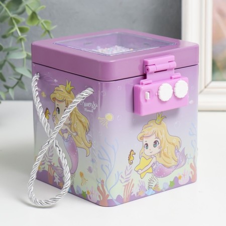 Piggy bank Metal "Fairytale plots. Square" MIX 12x11x12 cm-1