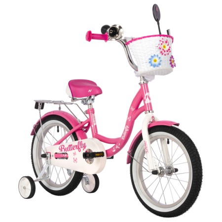 Bicycle 16 "Novatrack butterfly, pink color-1