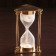 Sanding clock "Melania" Brass, glass (5 min) 8x8.5x14.5 cm