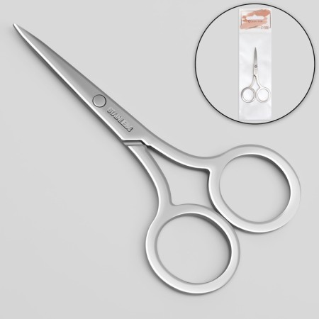 Scissors manicure, straight, narrow, 9 cm, silver color-1