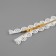 Metal zipper, No. 3, non -proceeding, automatic lock, 30 cm, white/gold color