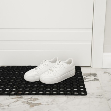 Muddy mud -bearded rug 40 × 60 × 1.2 cm, black color-4