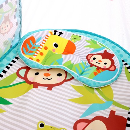 Musical cradle for newborns, blue color-6