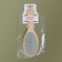 Massage comb, 22 × 7 cm, beige/blue color