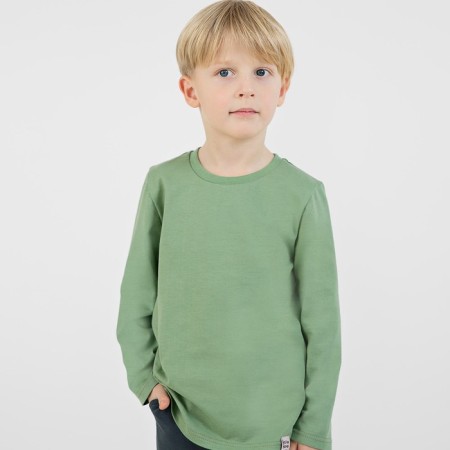 Longslit for boys, height 128 cm, green color