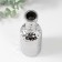 Ceramics candlestick per 1 candle "bottle" d = 1.5 cm silver 6x6x20 cm
