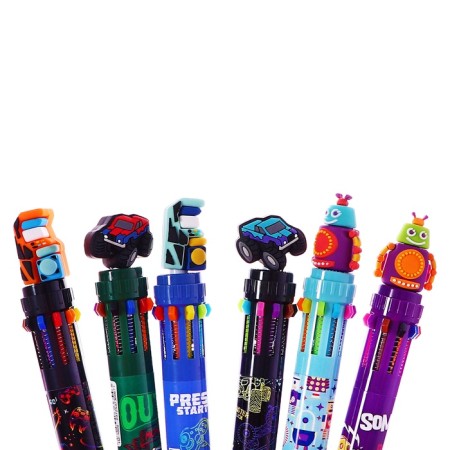 Automatic ballpoint handle, 10 color, barcode on a piece, mix robot/machine-6