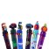 Automatic ballpoint handle, 10 color, barcode on a piece, mix robot/machine