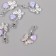 Decor for creativity metal, rhinestones "Butterfly with a drop" silver 2.4x1.3x0.5 cm
