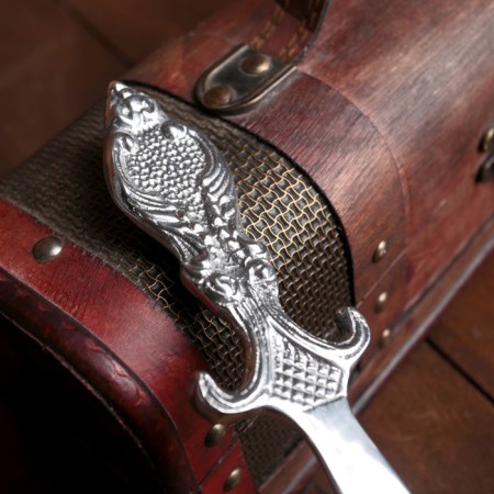 Spoon for shoes "pattern" aluminum 26x5x1 cm-1