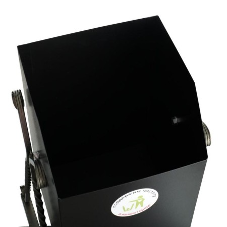 Street urn "square on bent legs" 22 l, black, tank 0.5 mm, 50 x 33 x 33 cm-5