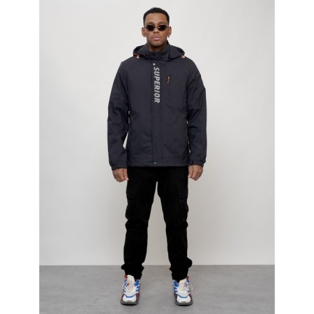 Sports male jacket, size 56, dark blue color-8