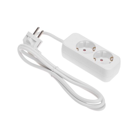 Extension cord Standard 2 nests, 1.5m, 3x1.0mm², s/h, white rexant-1