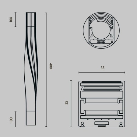 Components for LED strip LED Strip Alm-3535R-B-TL-90 ° -0.4M-8