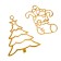 Set for experiments, decorations made of epoxy resin, “Christmas tree and boot”, in the package