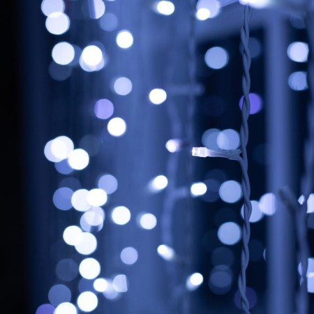 Garland "Curtain" 2 × 9 m, IP44, UMS, white thread, 1800 LED, white glow, flicker, 220 V-2
