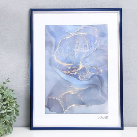 Photo frame Plastic "Gamma" 30x40 cm, blue metallic-1
