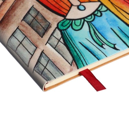 Note book A6, 64 sheets in the Flex Journal line, artificial leather cover, lies, tinted block 80 g/m2, mix-10