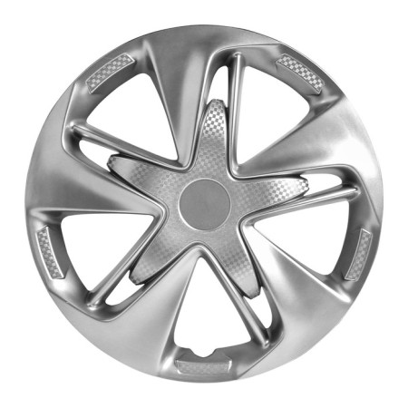 Wheel caps 16 "Super Astra", Silver, Carbon, Compl. 2 pcs.AWCC-16-01-1