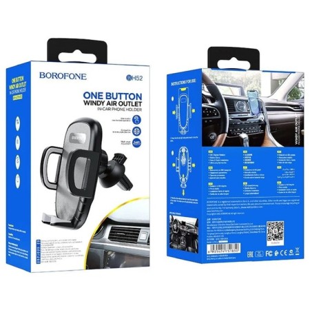Car holder Borofone BH52, to the deflector, for 4.5-6.7 ", clamp 55-90 mm, black-8