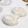 Ceramic “sea shell” saucer, 8.5 x 15 cm., White-blue color