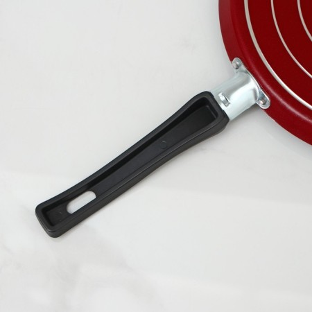 Pancakes "Expert", d = 25 cm, plastic handle, anti -stick coating, burgundy color-4