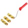 Lom roller, polyester, 100 mm, handle d = 6 mm, d = 16 mm, pile 10 mm, 2 spare fur coats