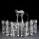 A set of drinking with an engraving “Flora”, 7 objects: Capherine 1 liter, glasses 230 ml, 6 pcs