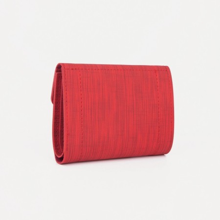 Women's wallet on the button, red color-1