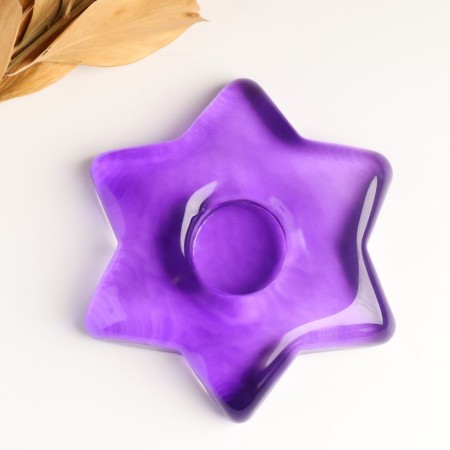 Crystal flower candlestick 3x15cm, 20 ml lilac-2