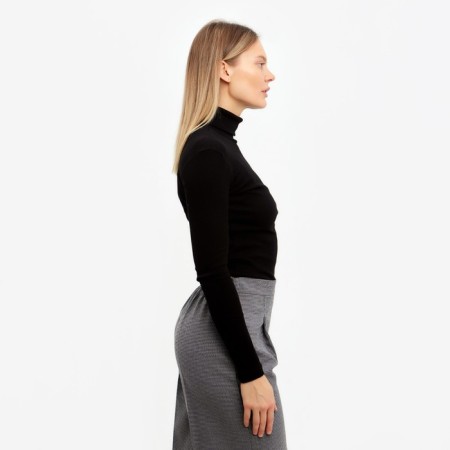 Turtleneck female, black color, size 42-44 (s)-6
