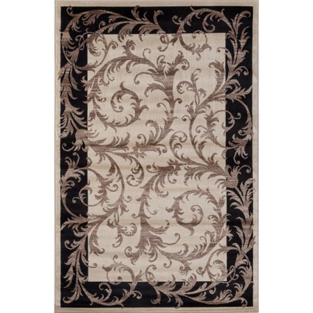 Rectangular carpet Merinos colizey, size 100x200 cm, color Cream-Black
