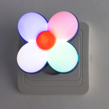 Night Plastic "Chamomile" LED white-blue 8x5x8 cm Risalux-2