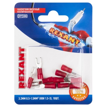 Tip isolated isolated 3.2 mm 0.5-1.5 mm² (NVI 1.5-3/NVI 1.25-3) red, into the pack. 10 pcs.-1
