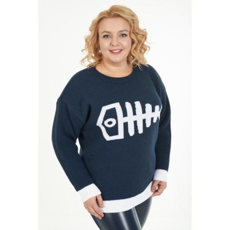Female jumper, size 52, blue color-7