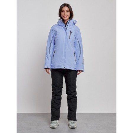 Ski costume female winter, size 48, purple color-3