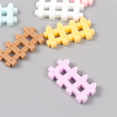 Decor for creativity plastic "Fence" set 6 pcs MIX 3.3x1.7 cm-2
