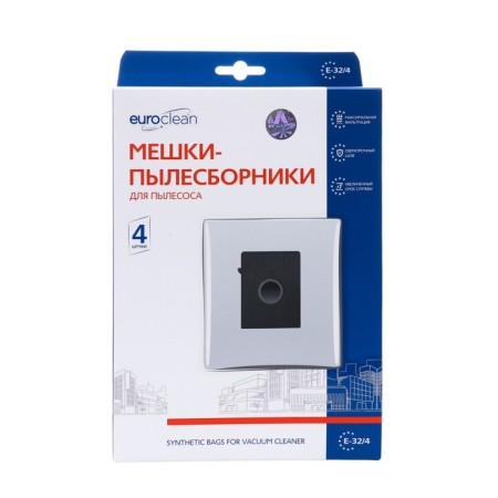 E-32/4 EuroClean bag synthetic for a vacuum cleaner, 4 pcs-1