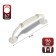 PC176WW/GP handle handle, m/o 96 mm, white with gold