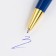 Pen in the gift case “Golden Teacher”, metal, blue paste, writing node 1.0 mm