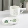 Ceramic tea set with a spoon "Botany", 2 items: a cup 200 ml, saucer, color mix