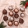Set of balls plastic D-6 cm, 12 pcs "Nicole Patterns" brown