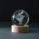 Souvenir Glass backlight "Ball. Airship" D = 6 cm stand wood, usb