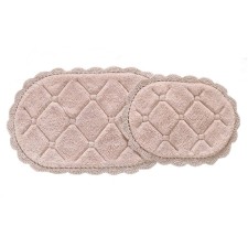 A set of bathroom mats Sofi de Marko Brianna, lace, size 60x100 cm, 50x70 cm, powder color