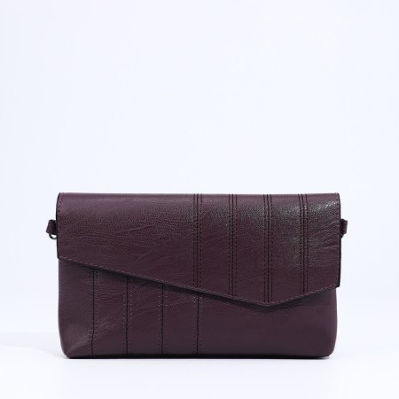 Magneta bag, long belt, purple color