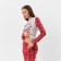 Pajama New Year's Women's KAFTAN "X-MAS", white/red color, size 44-46