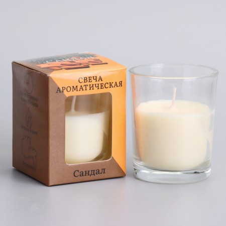 Aromatic candle in glass 5x6cm, sandalwood-2