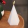 Decorative candle "Pentang's cone", 7.5x12.5 cm, white